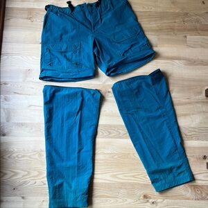 REI Blue Outdoor Convertible Pants to Shorts